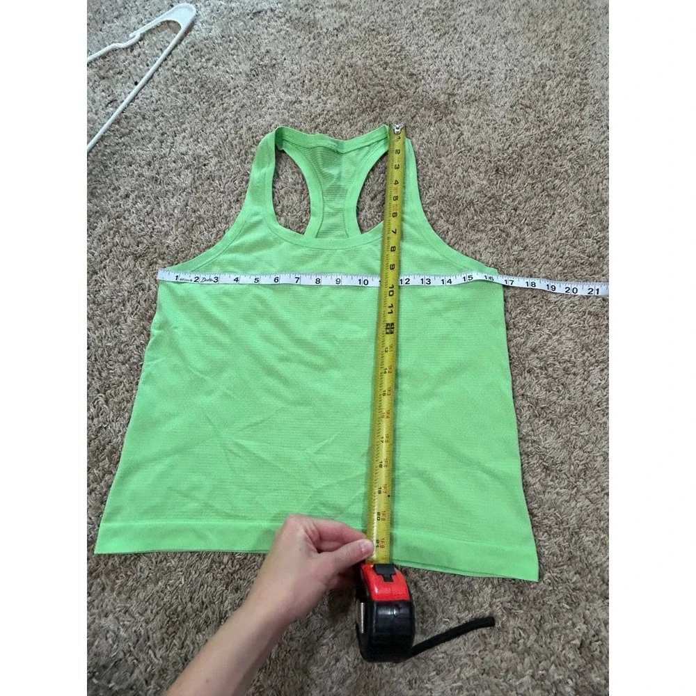 Lululemon Swiftly Tech Racerback Tank Top Lime Green 8 Gym Workout Yoga Athletic